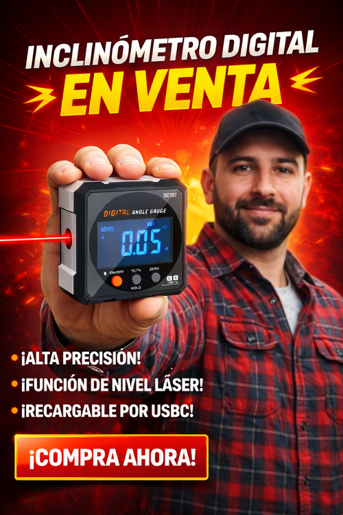 Inclinómetro Digital Exacto de Alta Precisión
